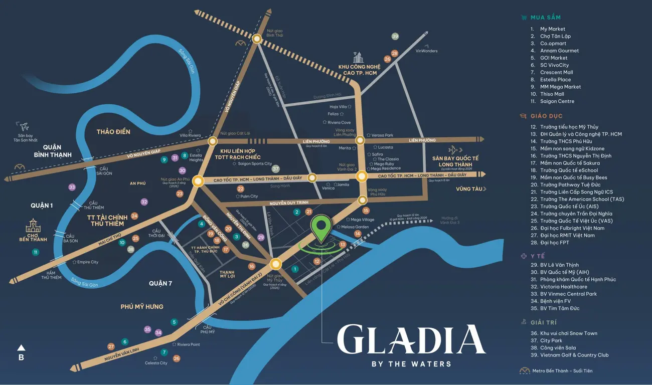 6 giá trị sống chất lượng tại khu compound Gladia by The Waters