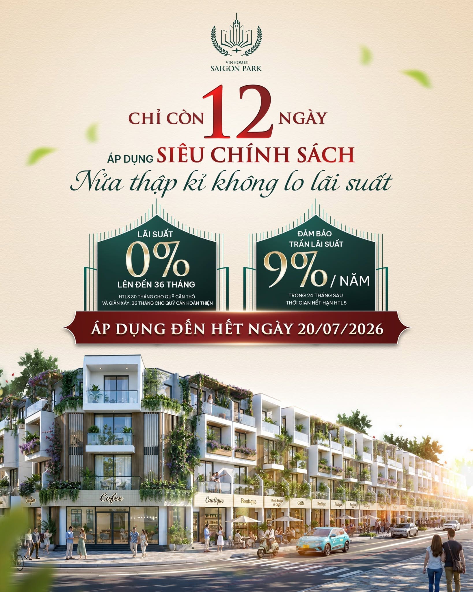 Mua Vinhomes Hóc Môn: Hỗ trợ lãi suất vay lên đến 5 năm