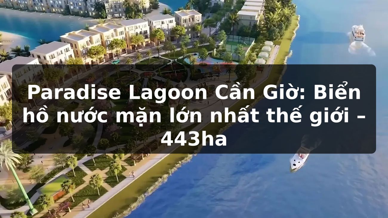 Paradise Lagoon Cần Giờ: Biển hồ nước mặn lớn nhất thế giới (443ha)