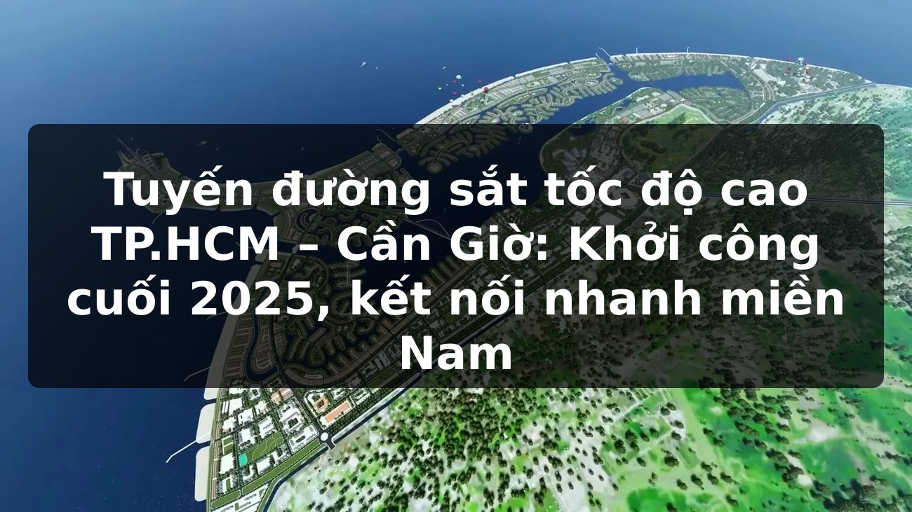Tuyến đường sắt tốc độ cao TP.HCM – Cần Giờ: Khởi công cuối 2025, kết nối nhanh miền Nam
