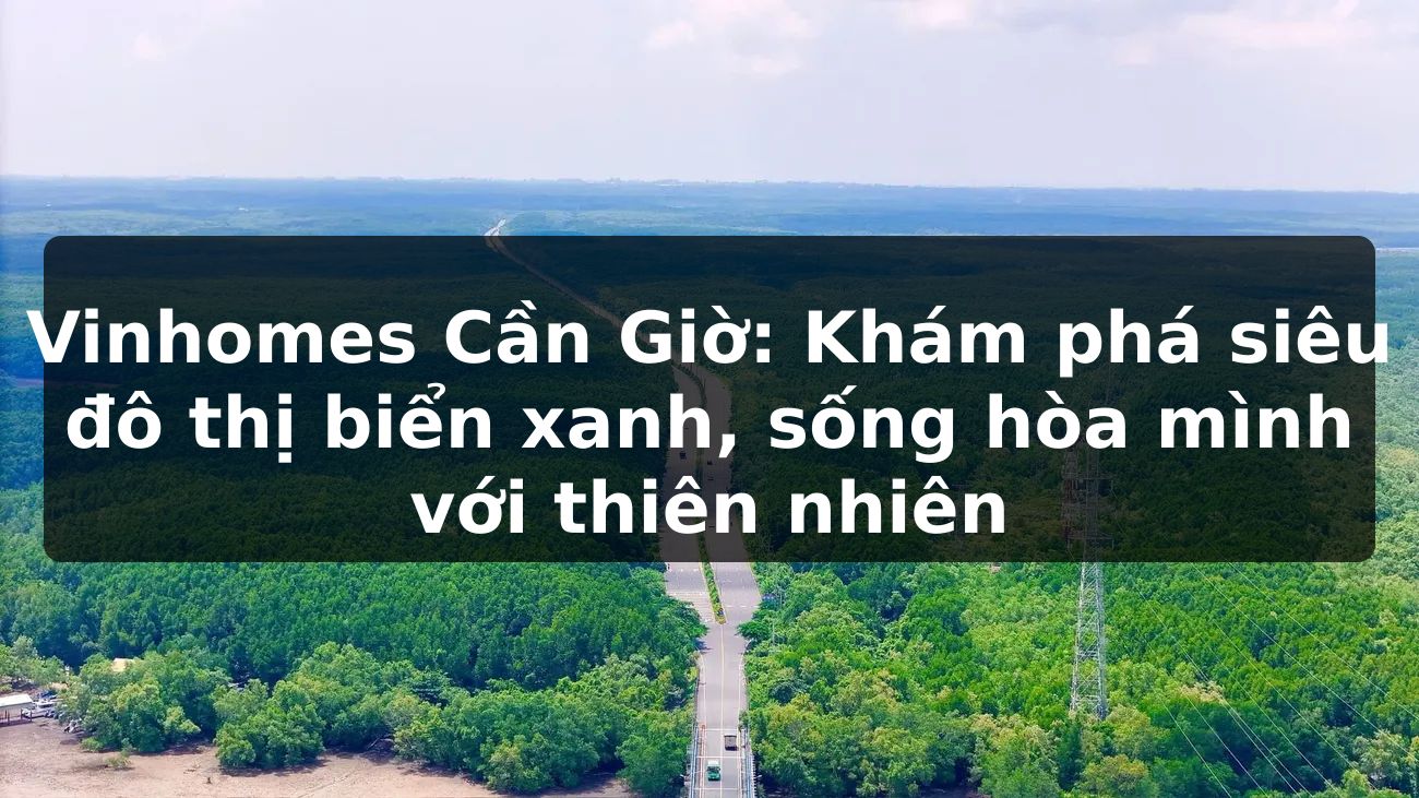 Vinhomes Cần Giờ: Khám phá siêu đô thị biển xanh, sống hòa mình với thiên nhiên